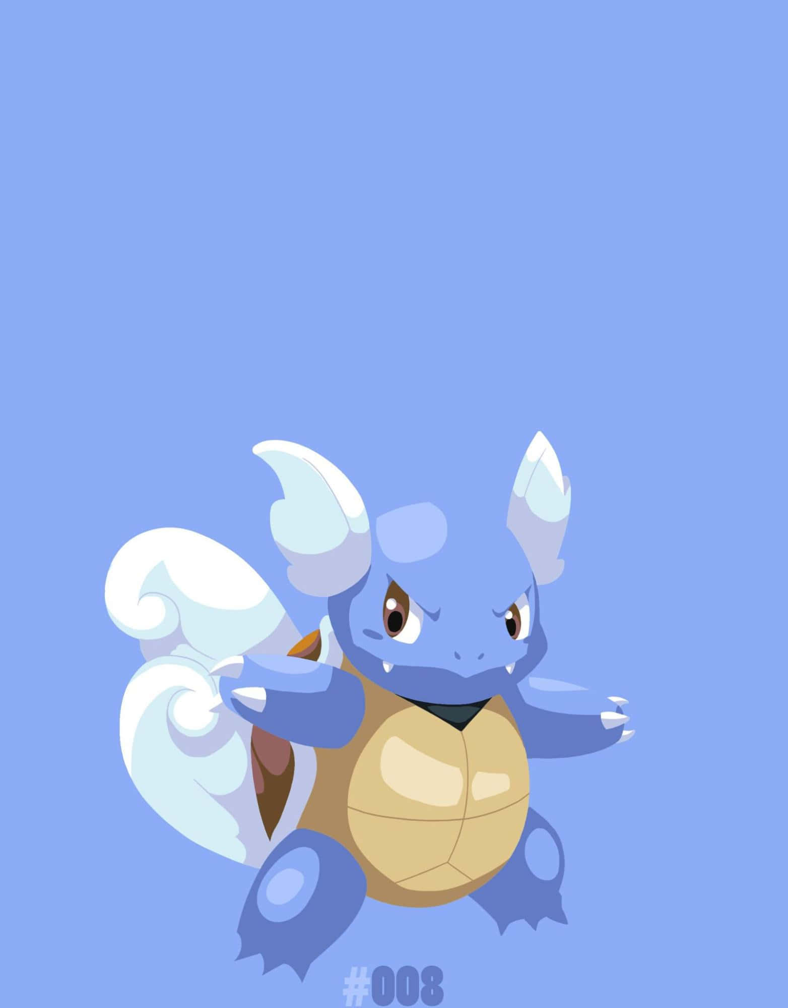 Wartortle, blue cartoon turtle, white horns, Full HD Phone Wallpaper