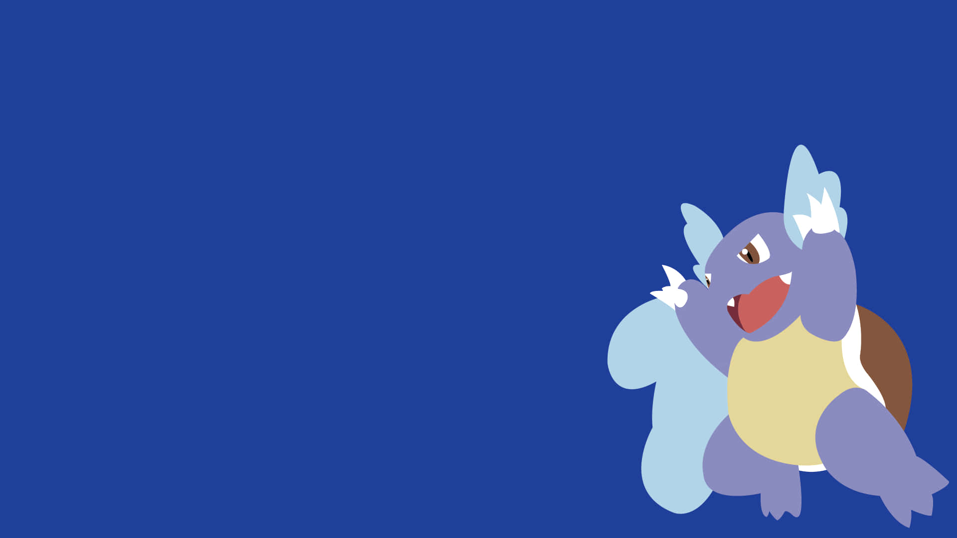 Wartortle, purple body, yellow belly, Full HD Desktop Wallpaper