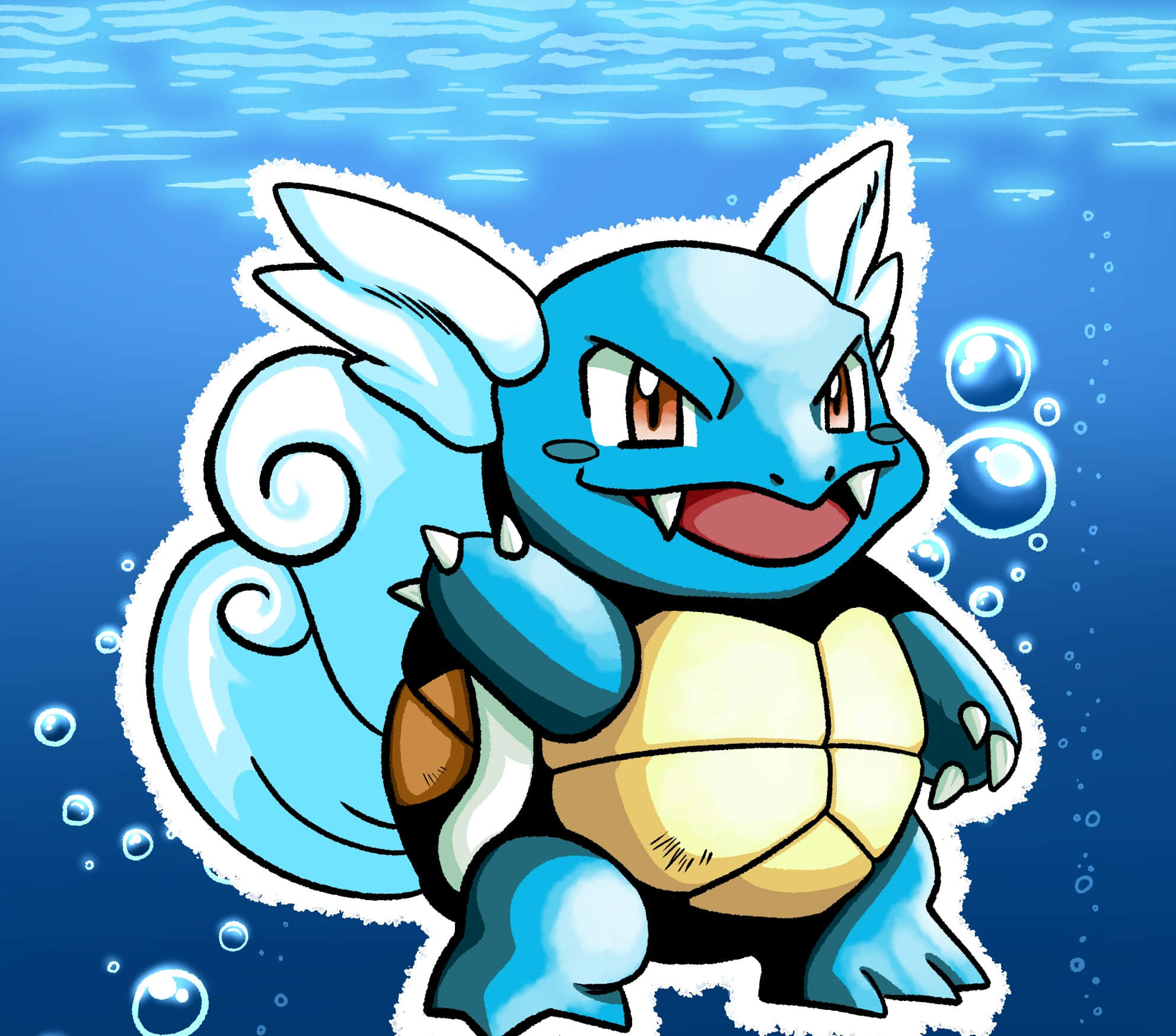 Wartortle, blue, water-type, Full HD Desktop Wallpaper