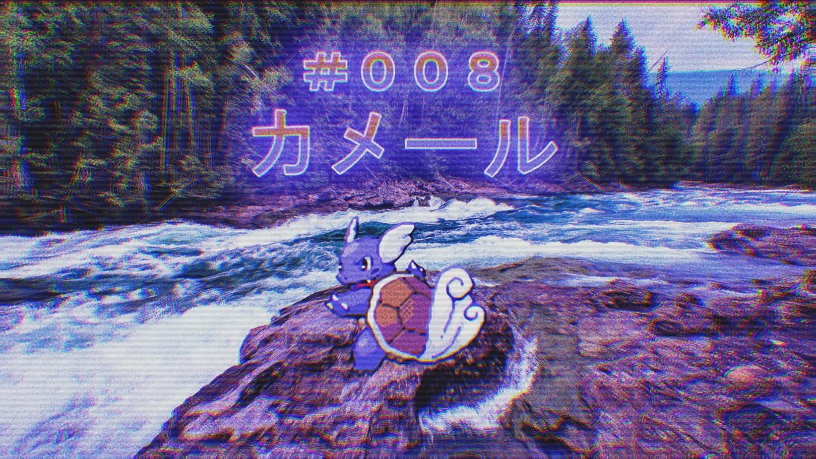 Wartortle, riverbank, river rock, HD Desktop Wallpaper