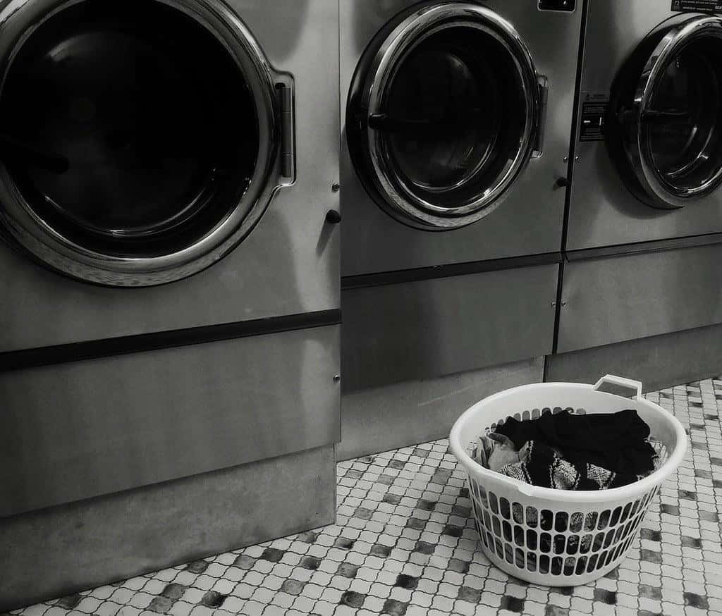 laundromat washing machines, laundry basket, industrial washing machines, SD Desktop Wallpaper