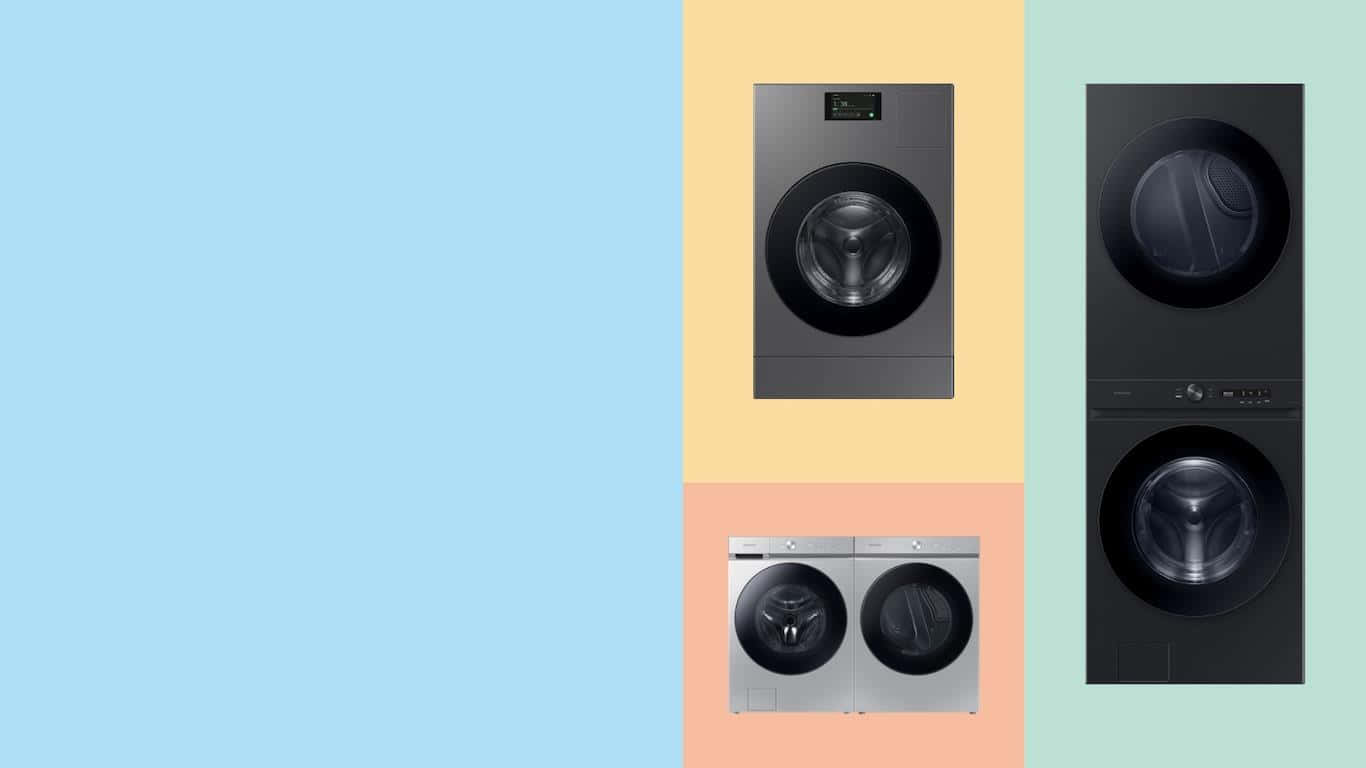 modern washing machines, sleek black, silver designs, HD Desktop Wallpaper