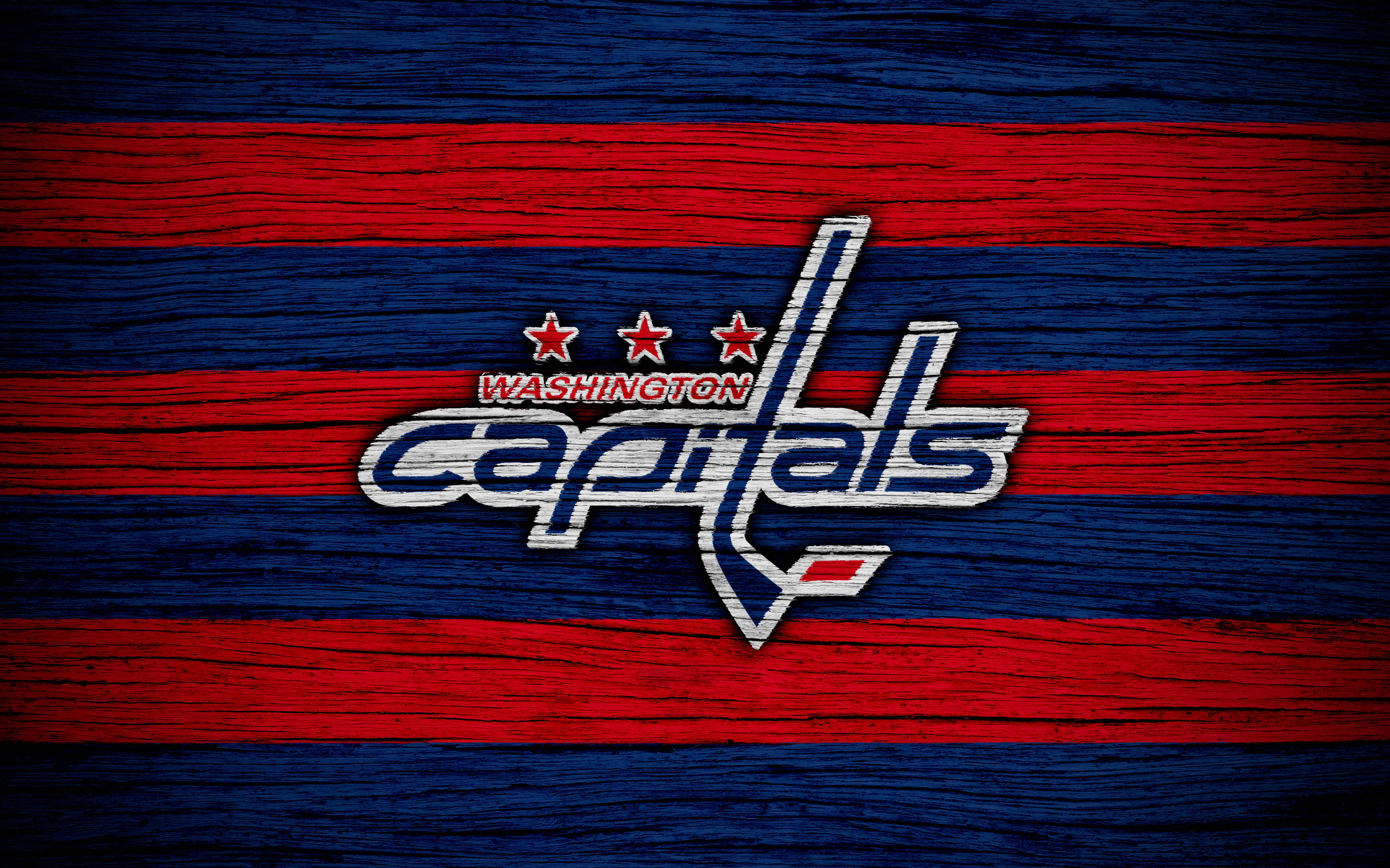 Washington Capitals, silver, red, 4K Desktop Wallpaper