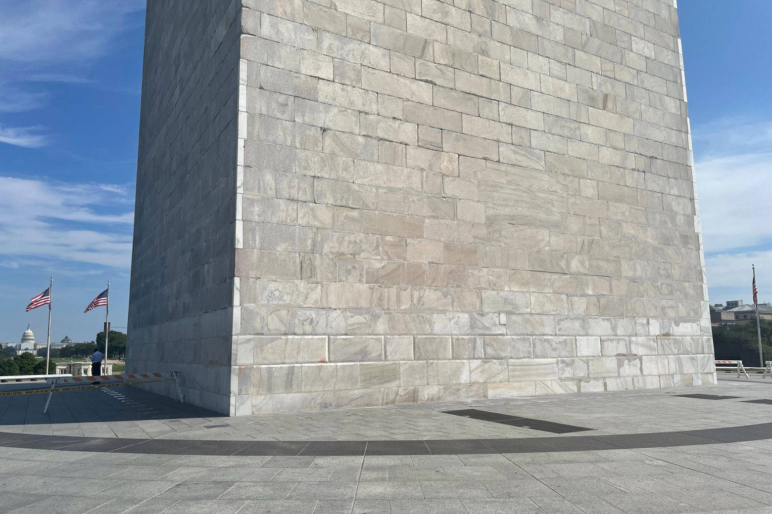 Washington Monument, marble facade, bright blue sky, HD Desktop Wallpaper