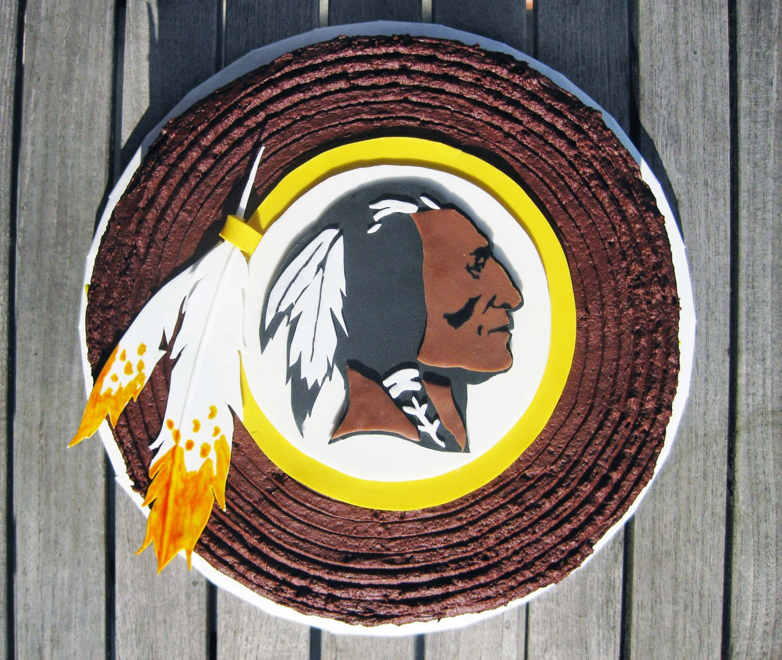 Washington Redskins, chocolate-frosted cake, Washington Redskins logo, HD Desktop Wallpaper