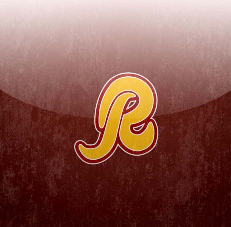 Washington Redskins, yellow letter R, red outline, SD Desktop Wallpaper