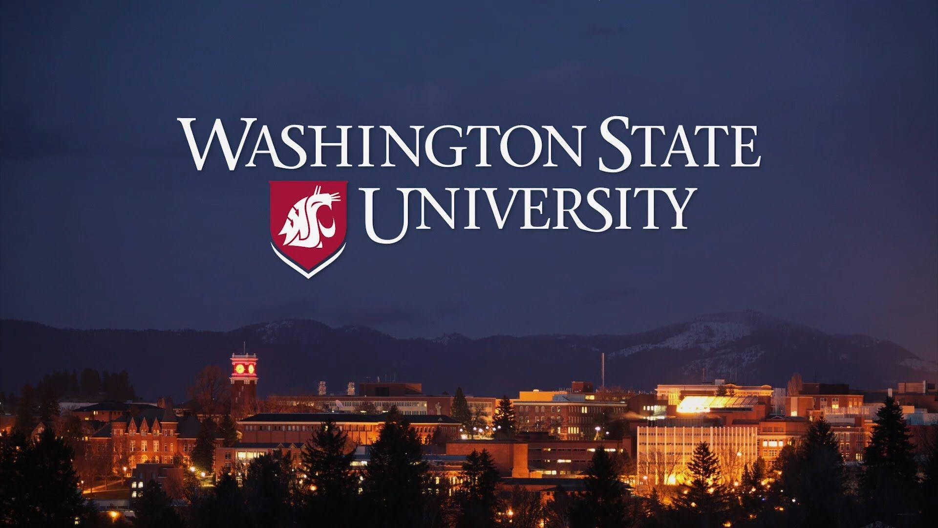 Washington State University, twilight, snow-capped mountains, Full HD Desktop Wallpaper