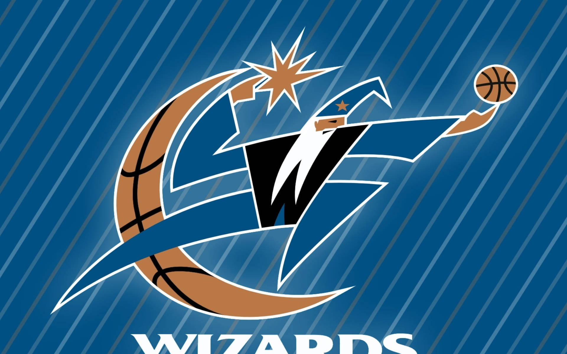 Washington Wizards, blue, gold, Full HD Desktop Wallpaper
