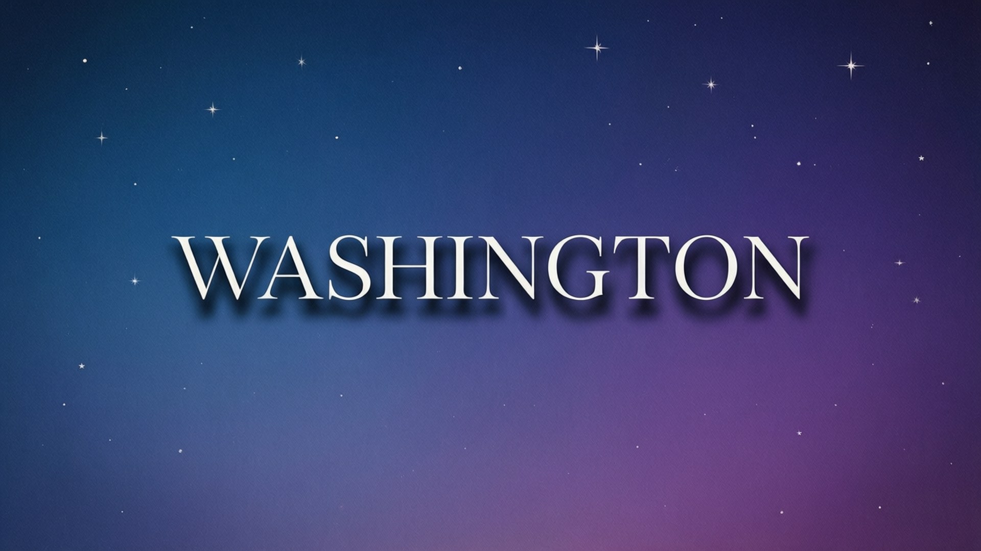 Washington, white serif font, gradient night sky, Full HD Desktop Wallpaper