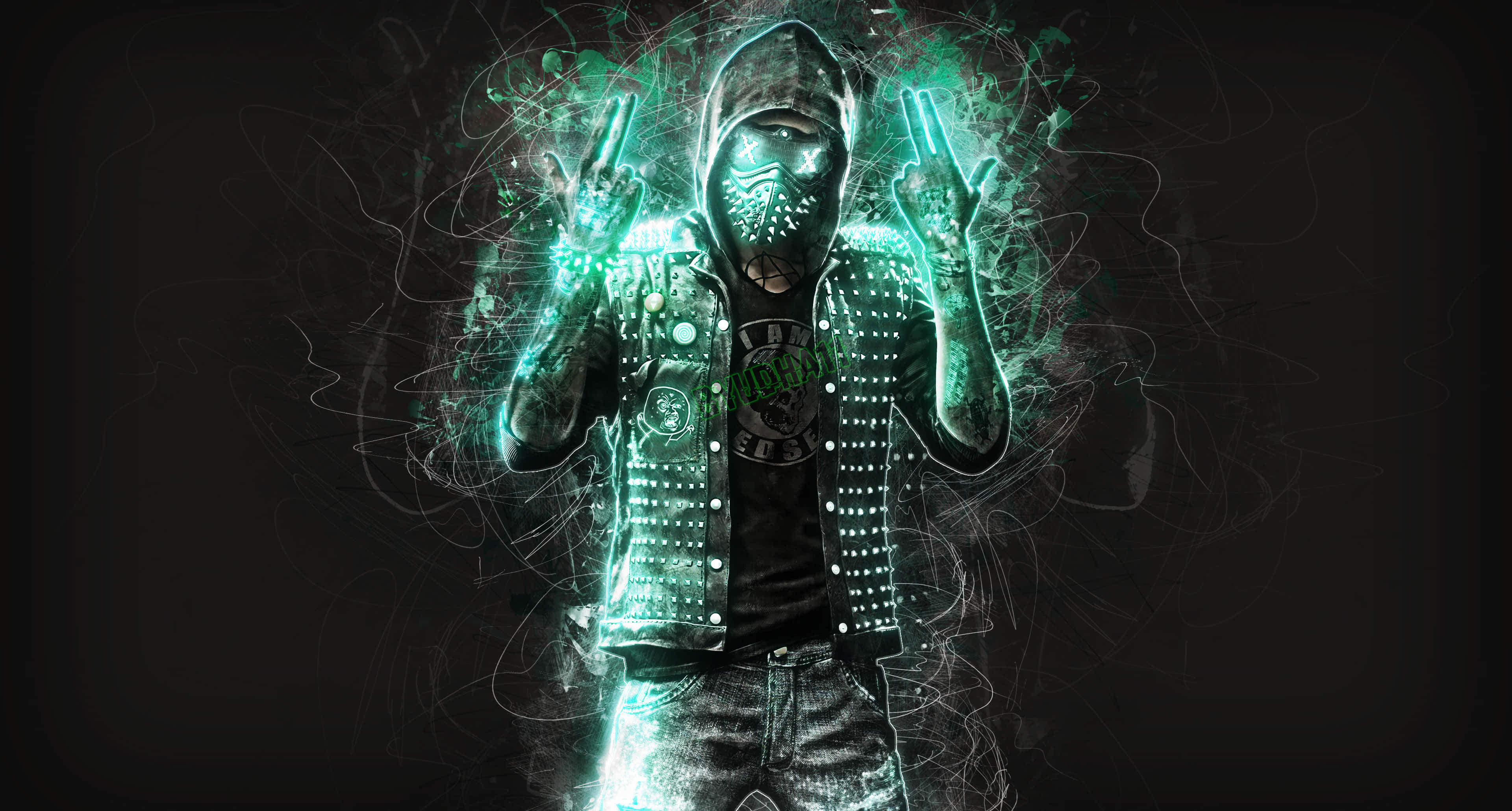 Watch Dogs 2, green hoodie, green light, 4K Desktop Wallpaper