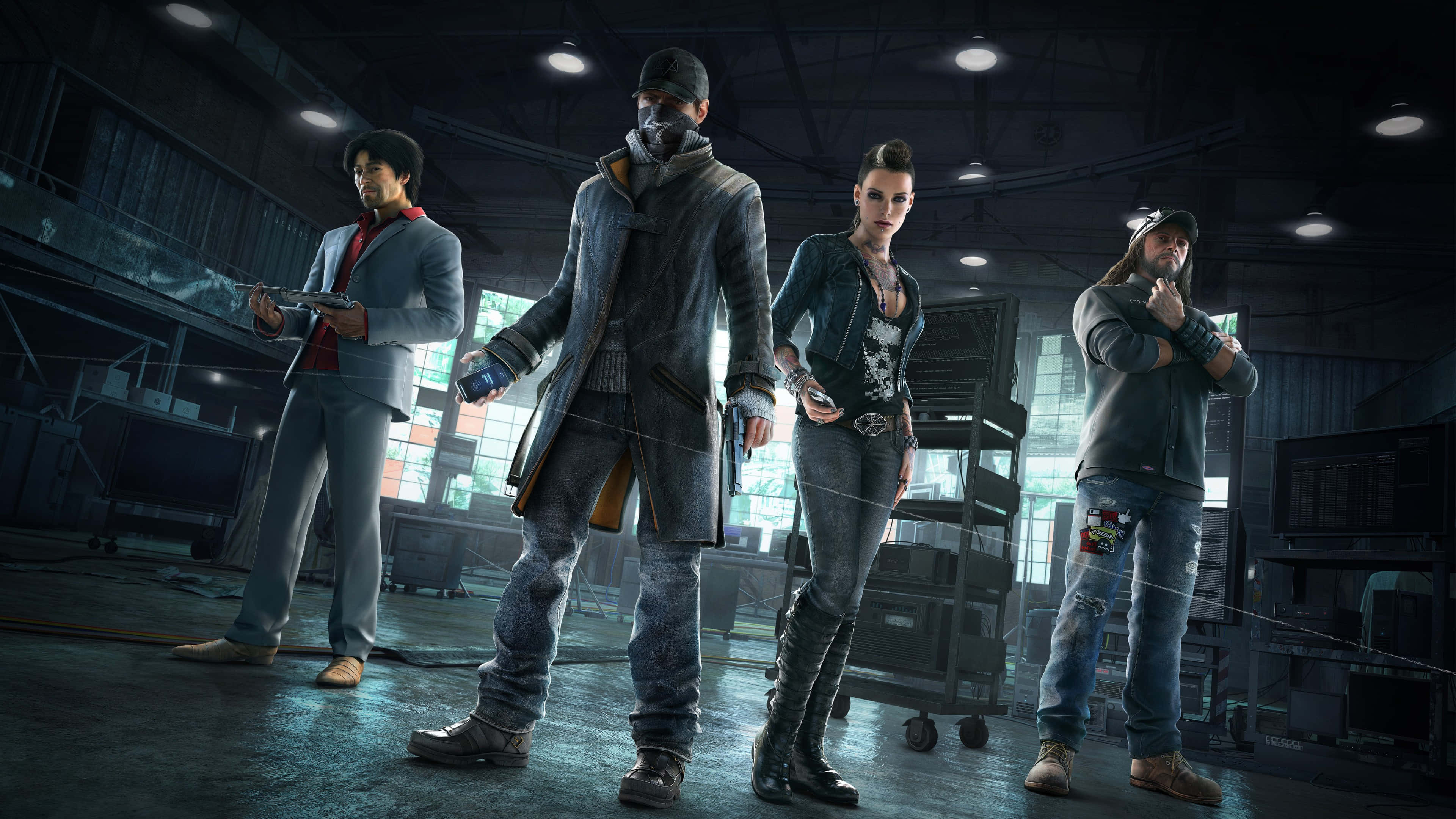 Watch Dogs 2, warehouse, industrial lights, 4K Desktop Wallpaper