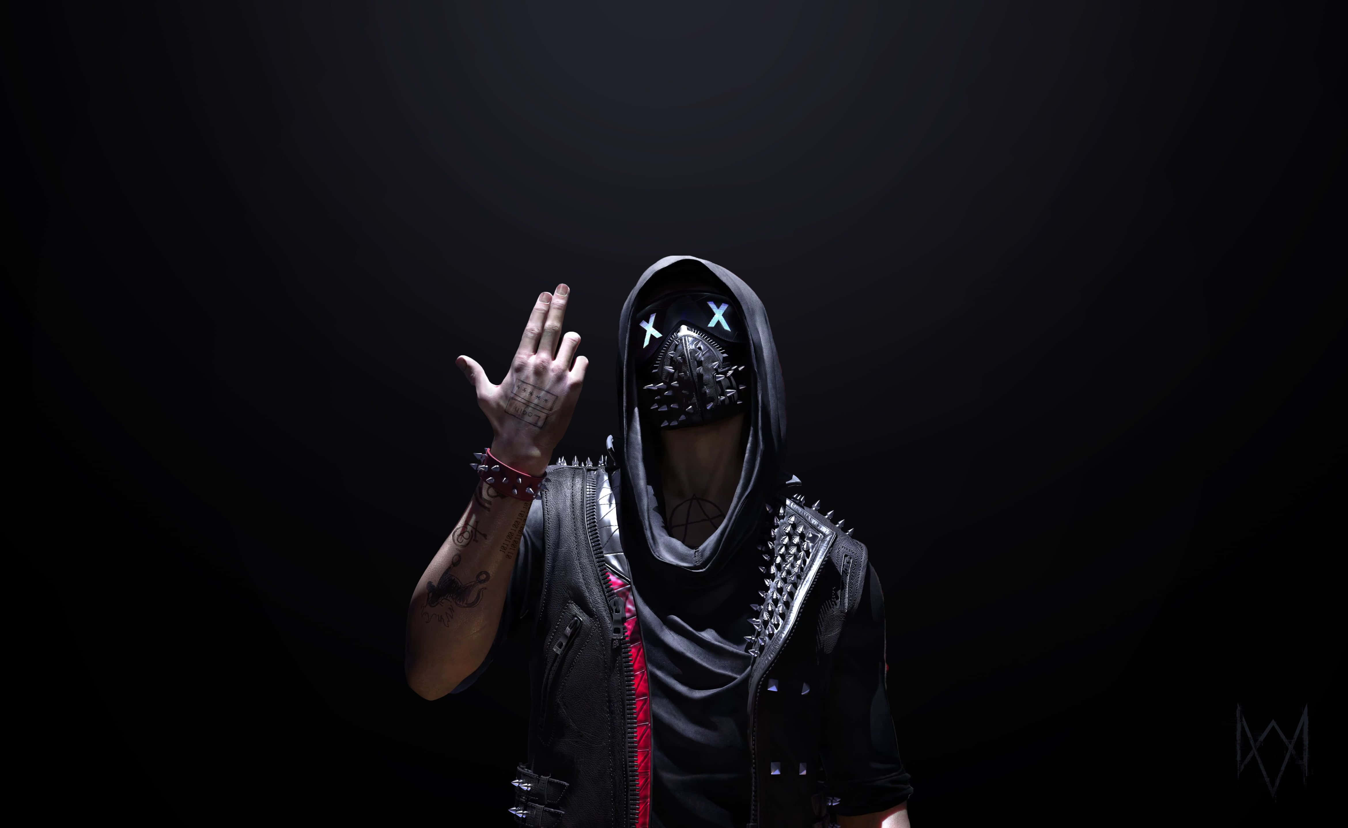 Watch Dogs 2, 4K, masked figure, 4K Desktop Wallpaper