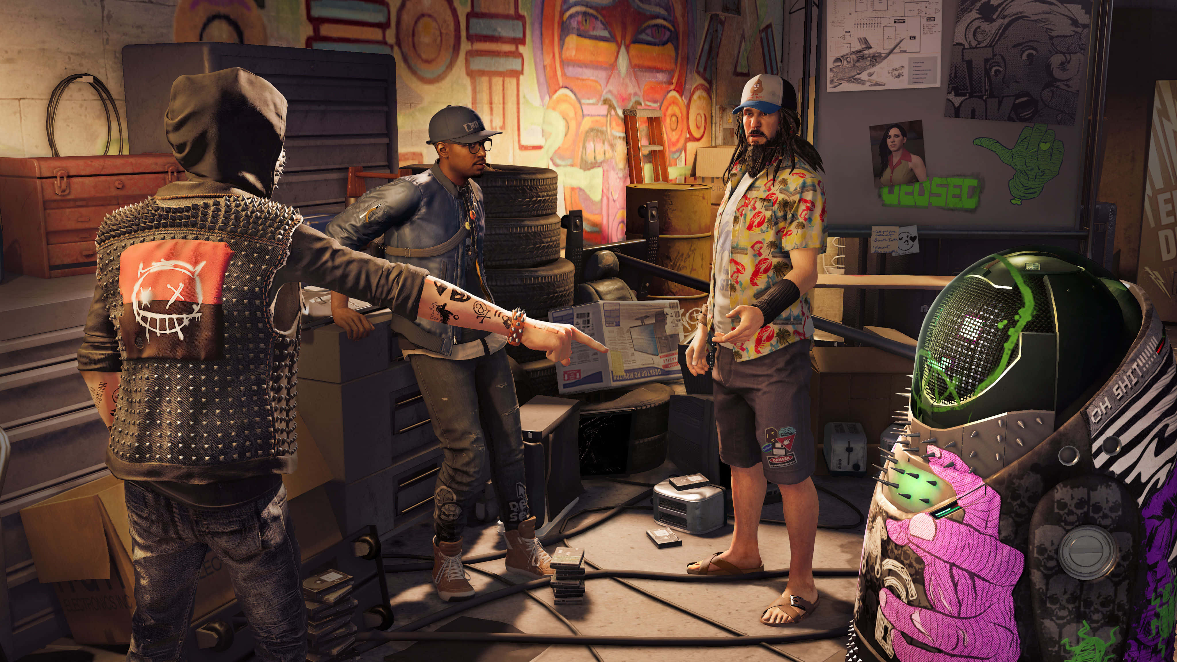 Watch Dogs 2, 4K, garage, 4K Desktop Wallpaper