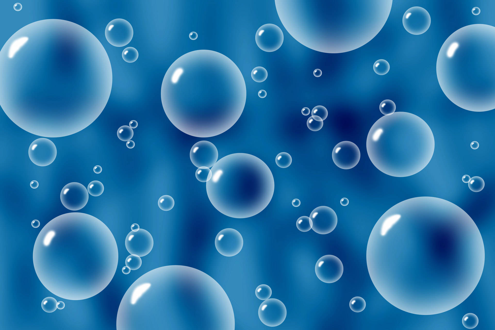 dark blue background, water bubbles, translucent bubbles, Full HD Desktop Wallpaper