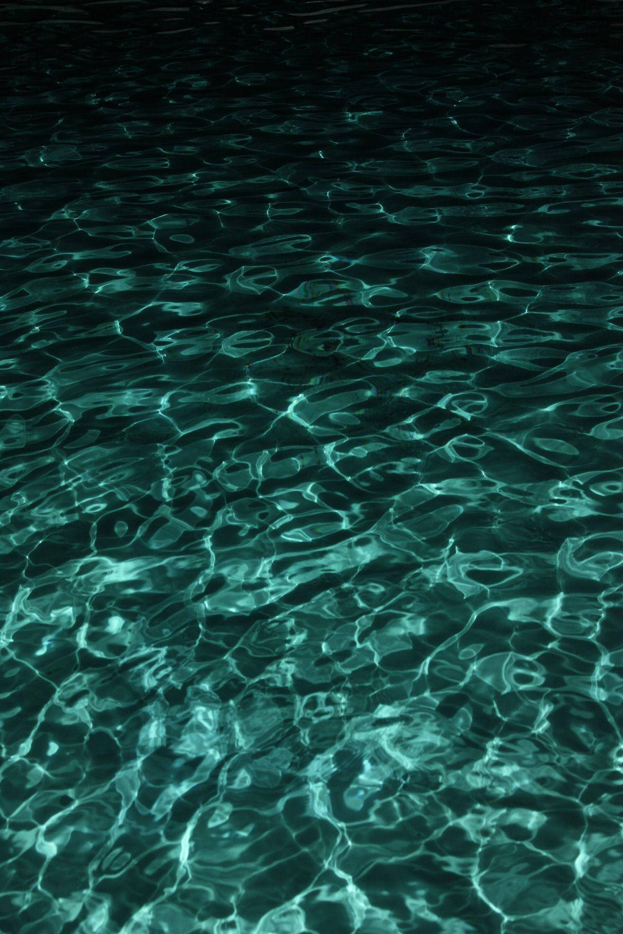 Water Aesthetic, deep teal pool, ripples, Full HD Phone Wallpaper