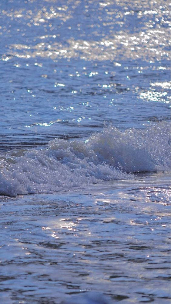 Water Aesthetic, beach waves, foamy ocean waves, SD Phone Wallpaper