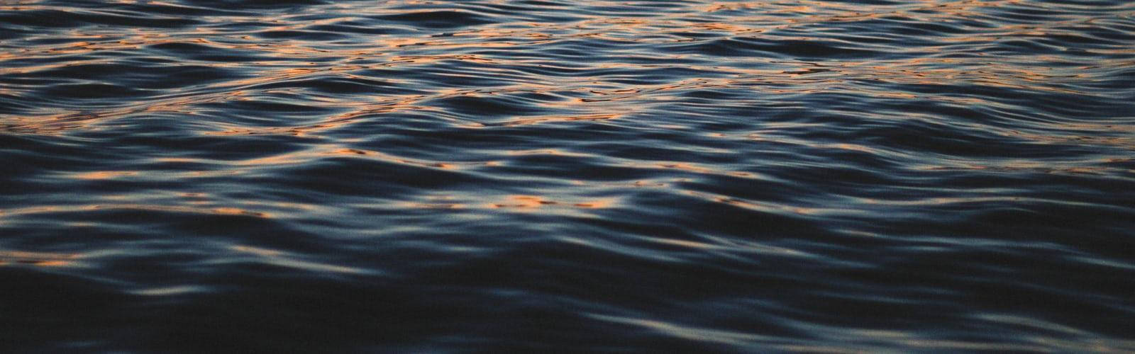 Water Aesthetic, ocean waves, golden sunset, HD Desktop Wallpaper