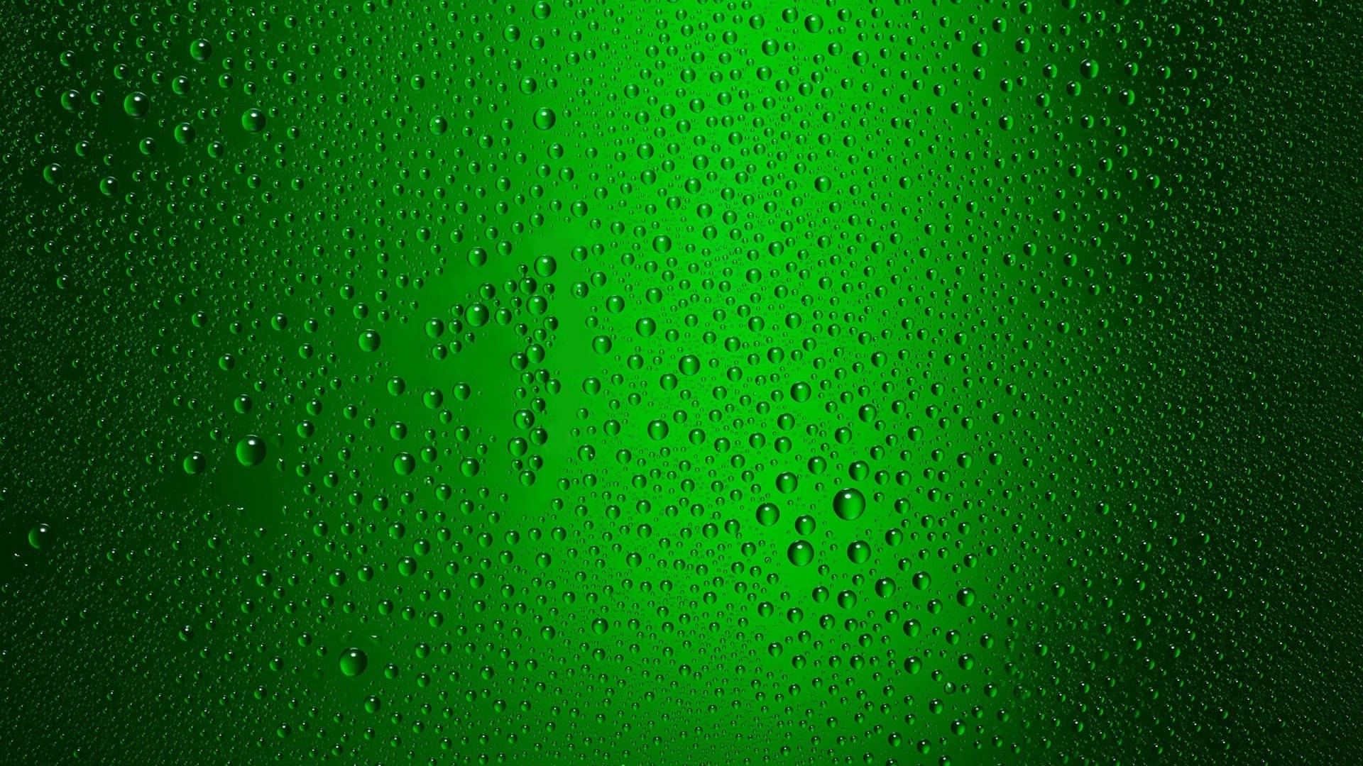 Misty Plain Green, vibrant green gradient, glistening water droplets, Full HD Desktop Wallpaper