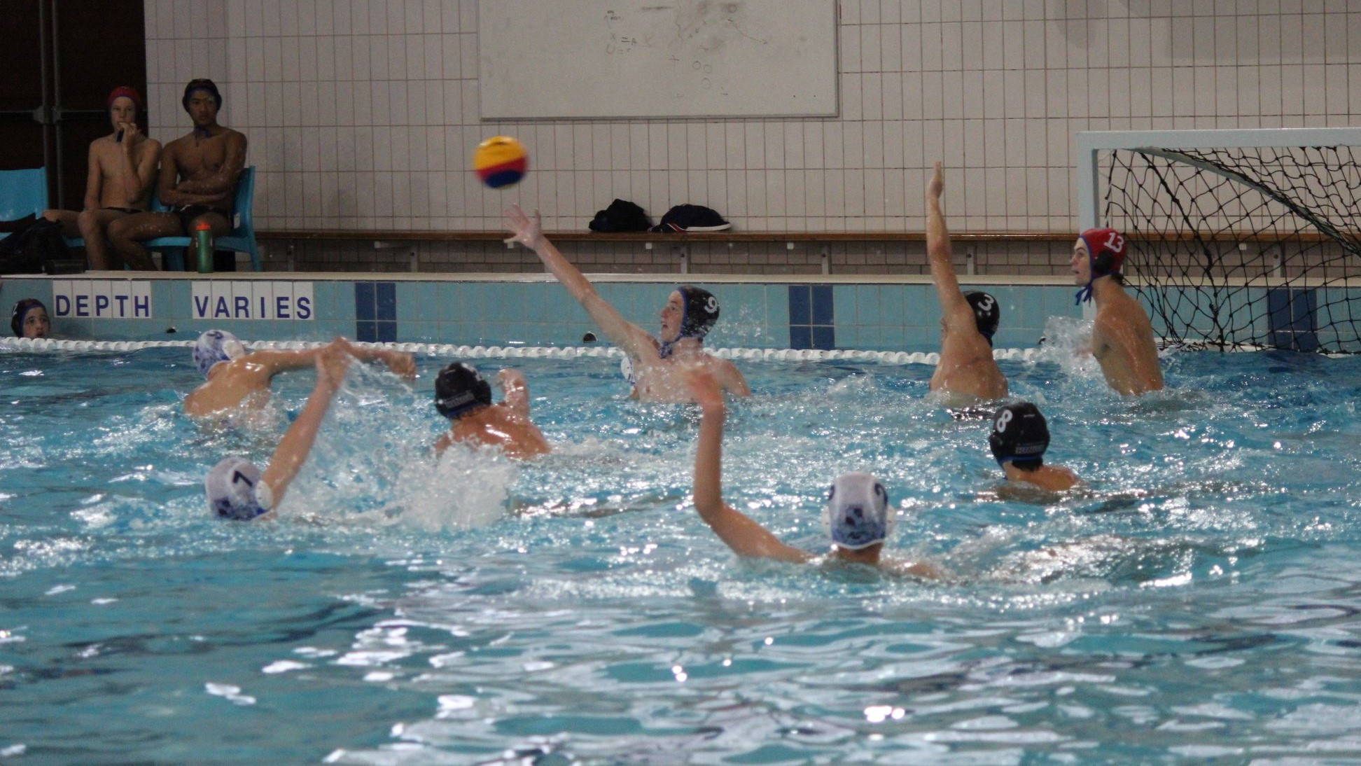 Junior Water Polo Sports Team, water polo players, pool, Full HD Desktop Wallpaper