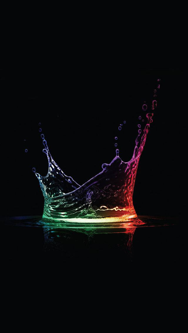 3D Phone, colorful water splash, rainbow splash, SD Phone Wallpaper