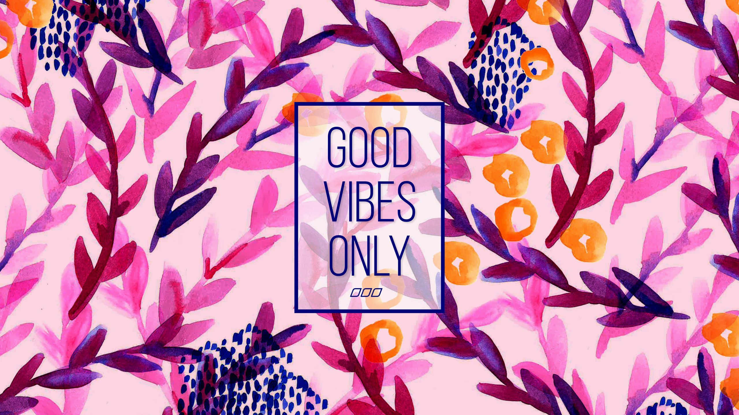 floral watercolor, pink purple leaves, orange berries, 2K Desktop Wallpaper