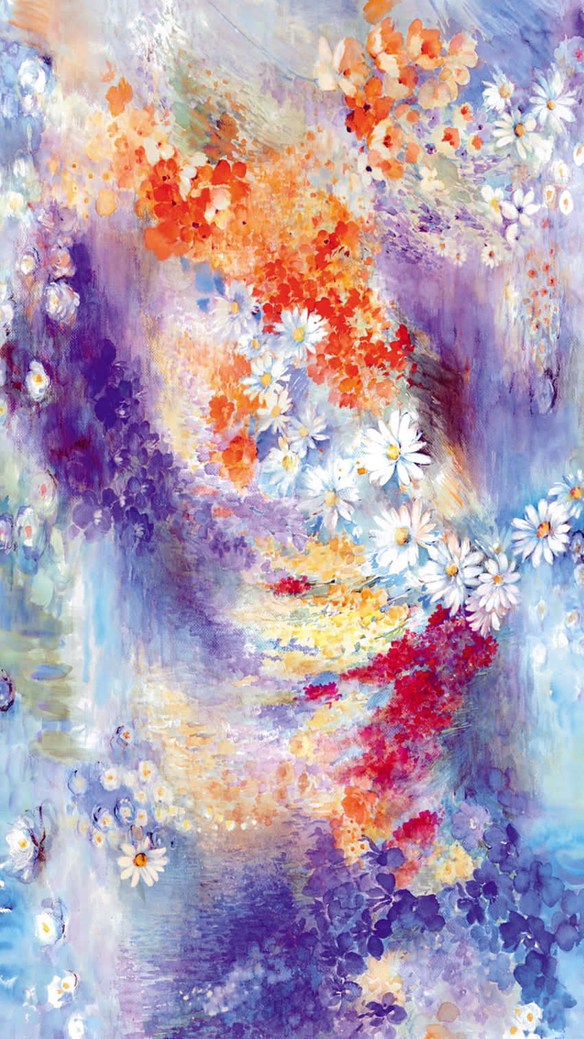 watercolor painting, iPhone, daisies, HD Phone Wallpaper
