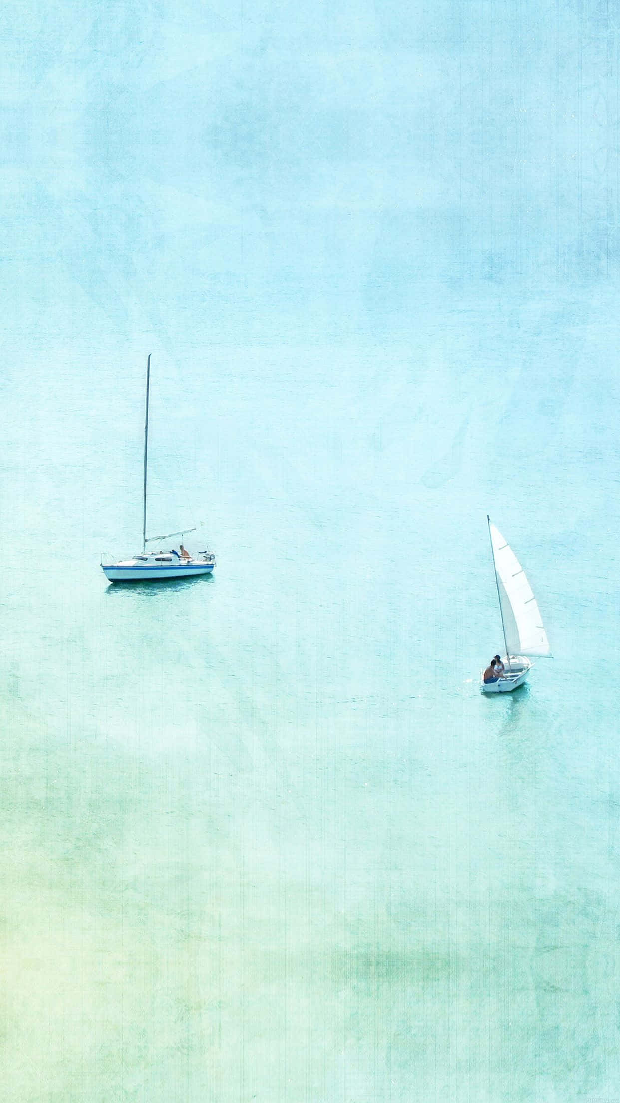 watercolor painting, iPhone, sailboats, Full HD Phone Wallpaper