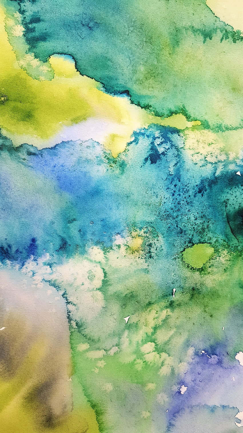 Watercolor Painting, iPhone, teal green, HD Phone Wallpaper