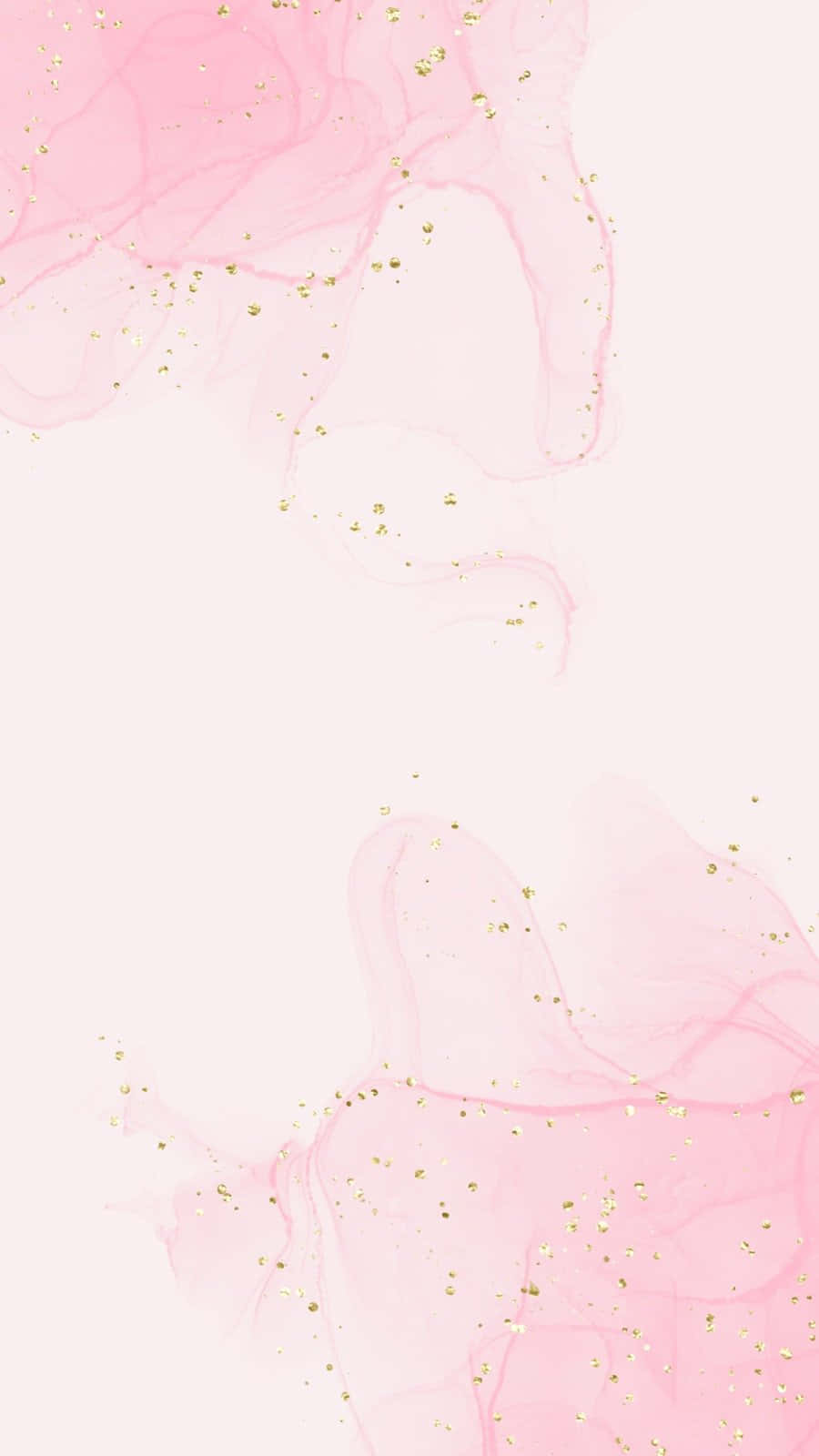 pink watercolor swirls, gold specks, pale background, HD Phone Wallpaper