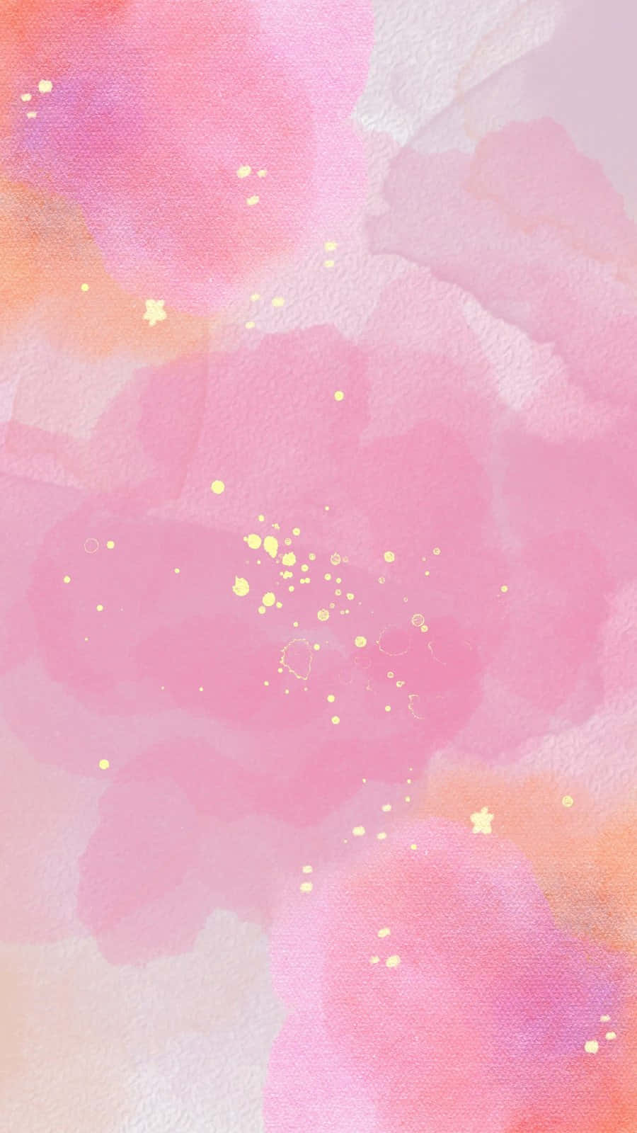 pink watercolor, gold specks, peach, HD Phone Wallpaper