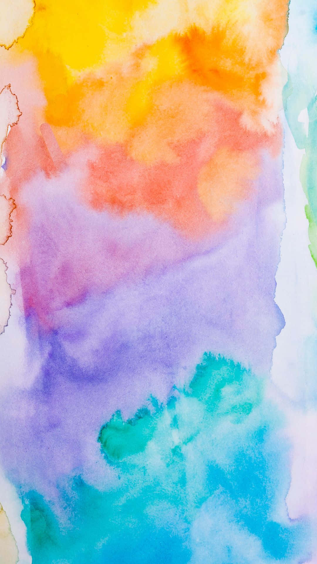 vibrant watercolor washes, fiery yellows, oranges, Full HD Phone Wallpaper