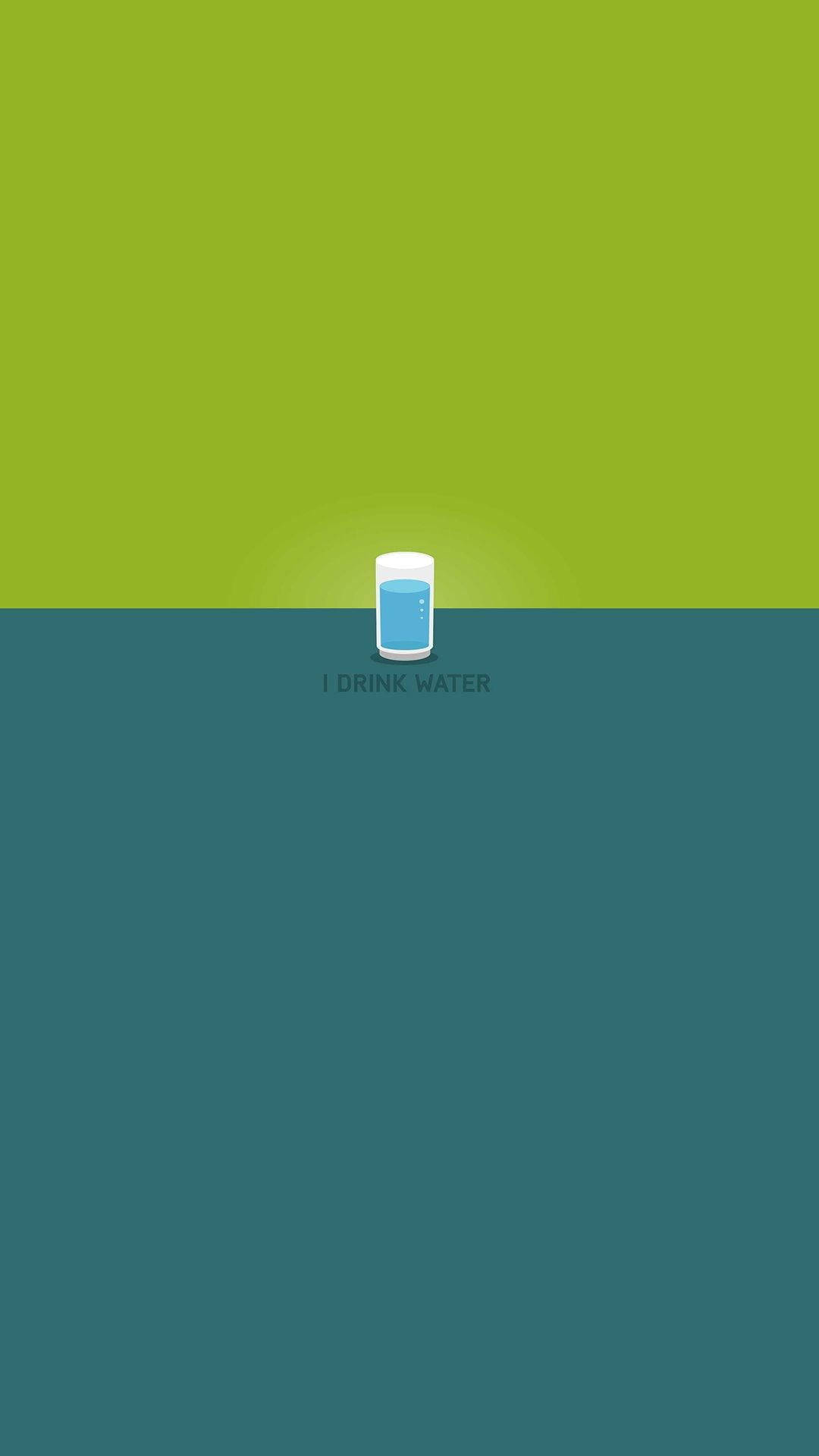 water minimalist phone, teal surface, lime green background, Full HD Phone Wallpaper