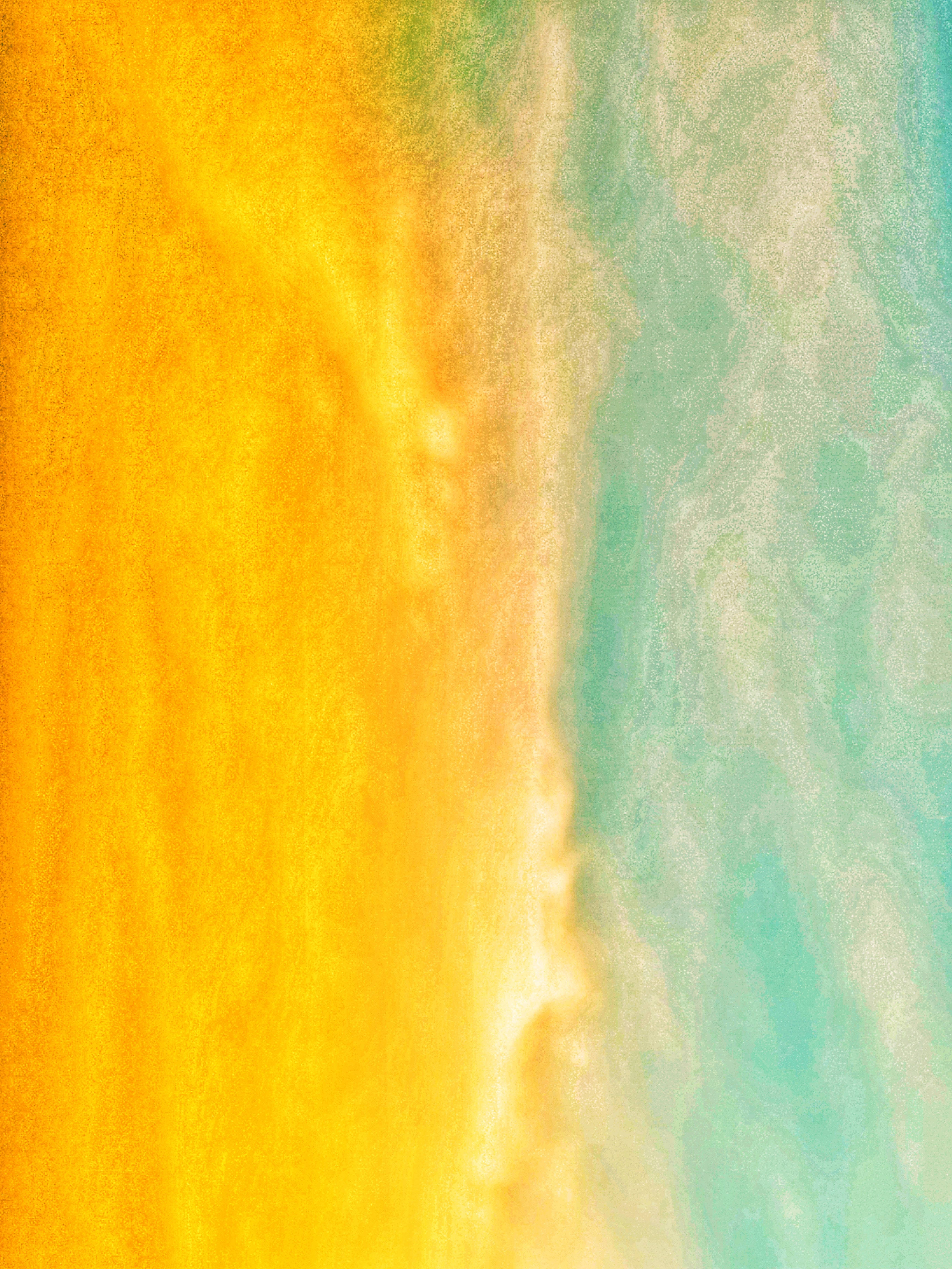 blue, yellow, watercolor art, 4K Phone Wallpaper