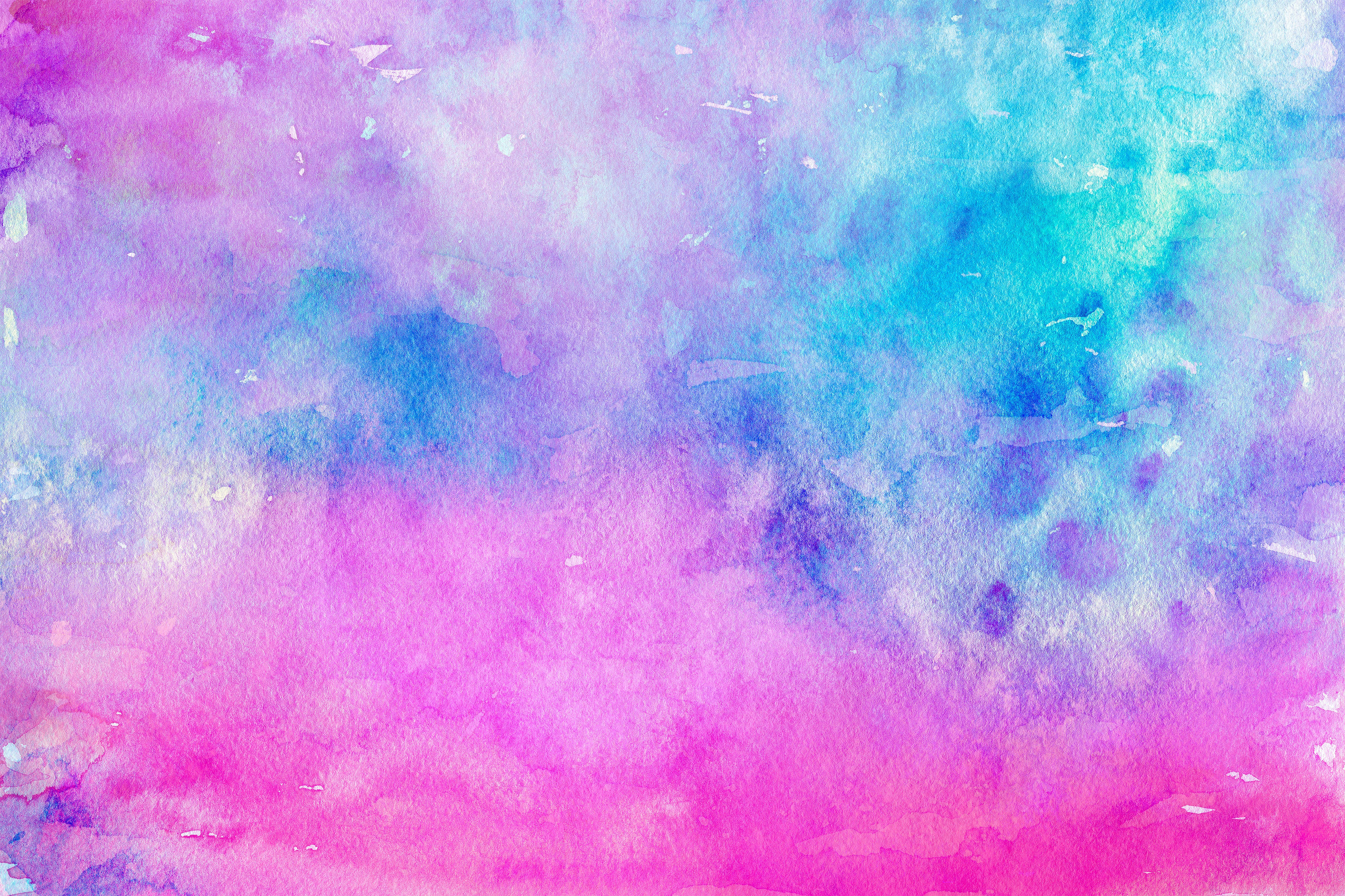 watercolor, cotton candy colors, pink, 4K Desktop Wallpaper
