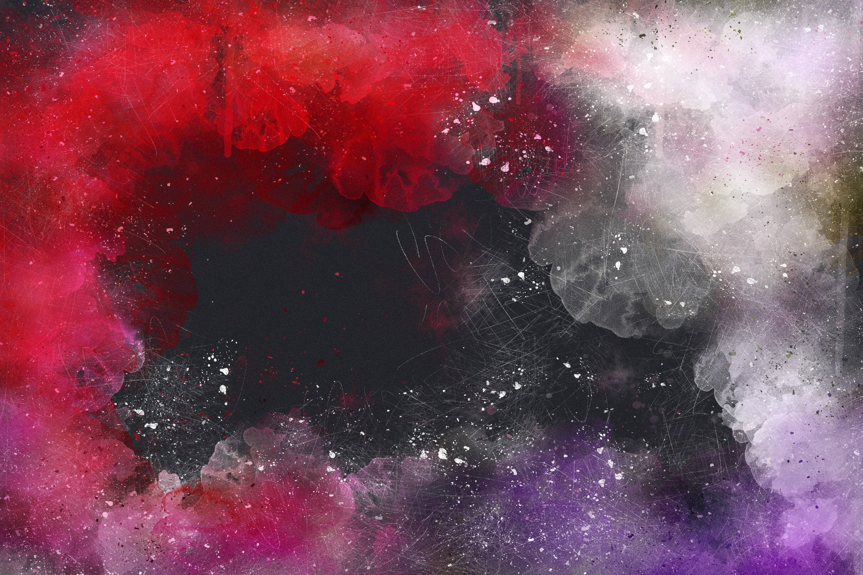 red, white, smoke, 2K Desktop Wallpaper