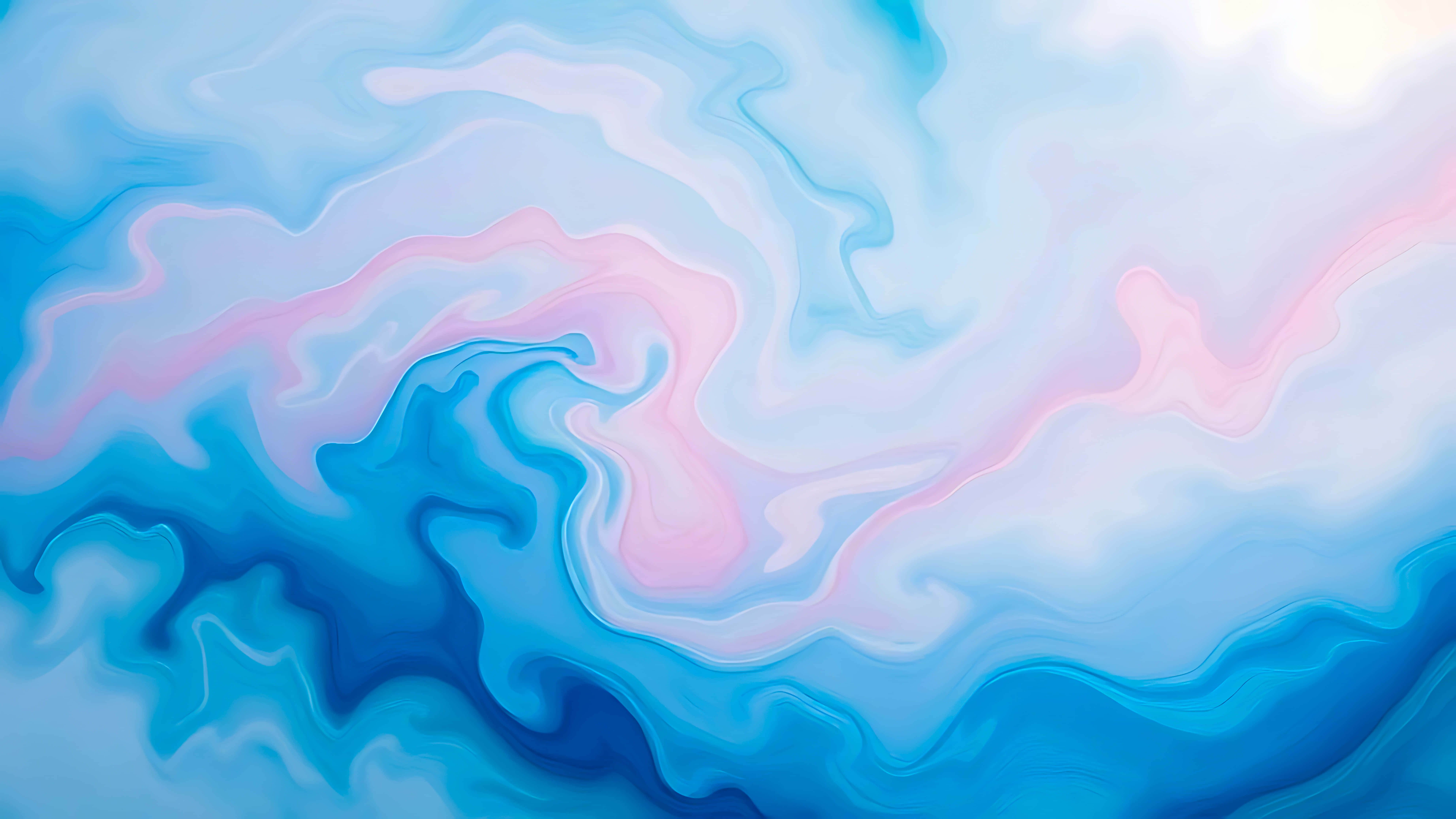 cerulean blue, soft pink, dreamy abstract gradient, 8K Desktop Wallpaper