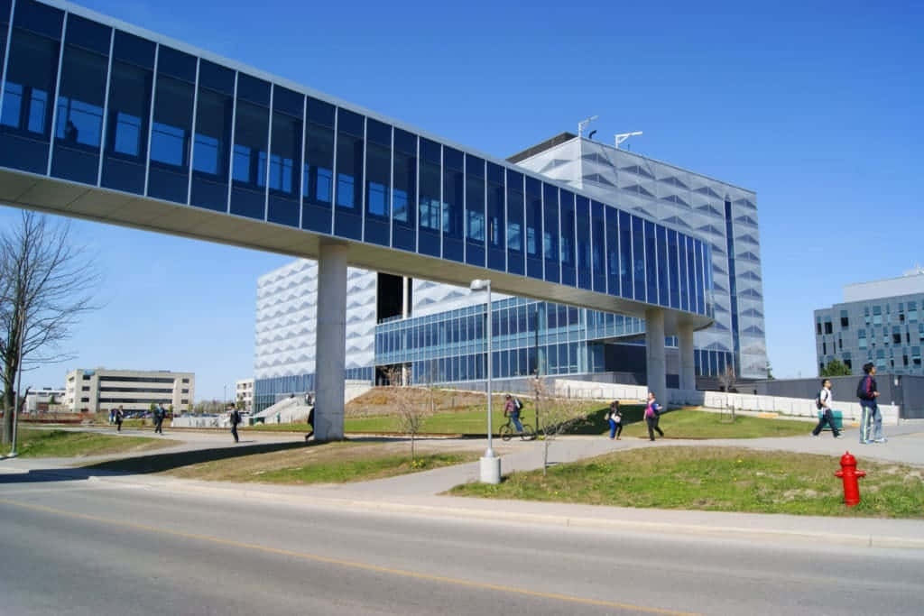 Waterloo, modern architecture, glass and steel pedestrian bridge, SD Desktop Wallpaper