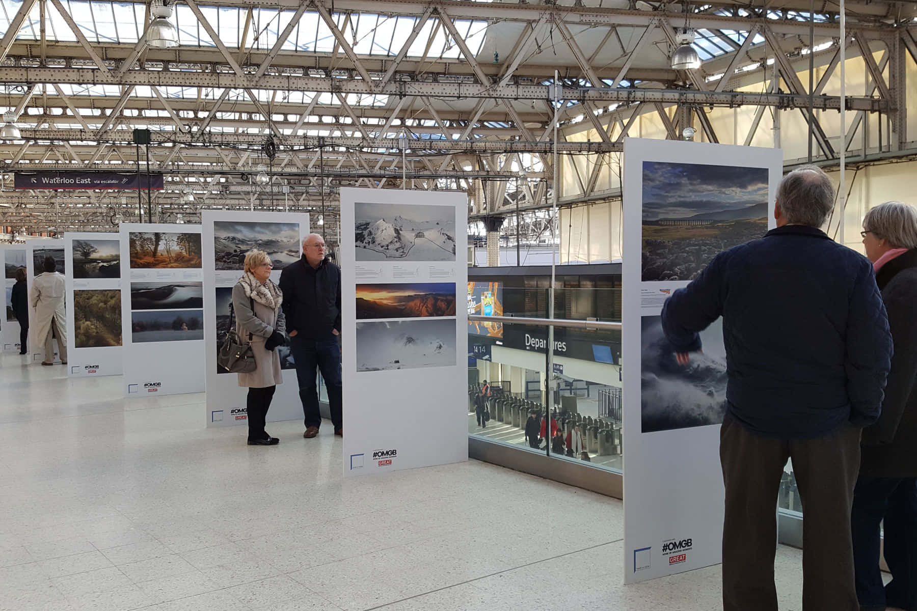 Waterloo Station, large landscape photography prints, white panels, HD Desktop Wallpaper