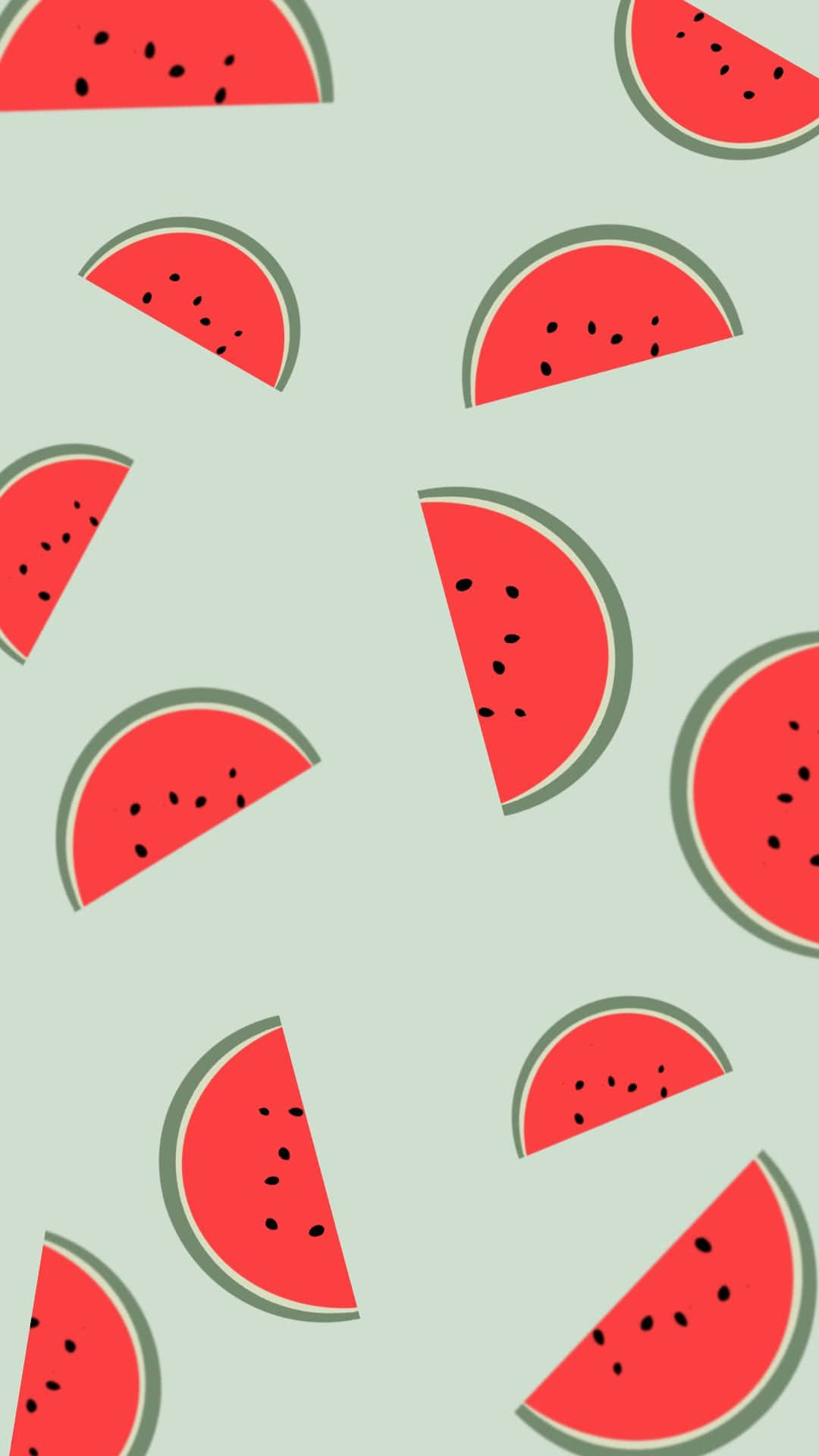 Watermelon iPhone, vibrant red watermelon slices, black seeds, Full HD Phone Wallpaper