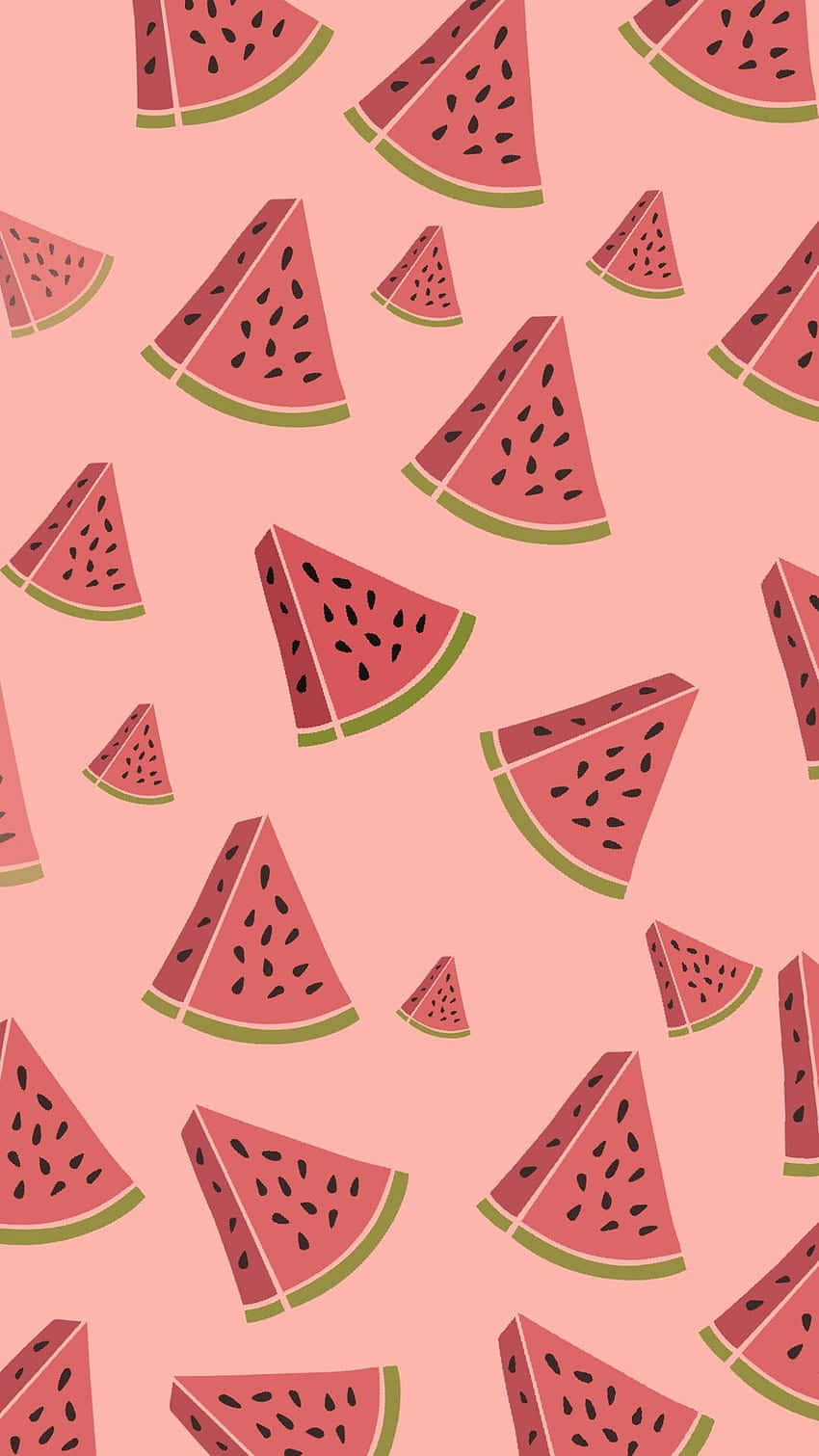 Watermelon iPhone, pink background, cartoon watermelon slices, HD Phone Wallpaper