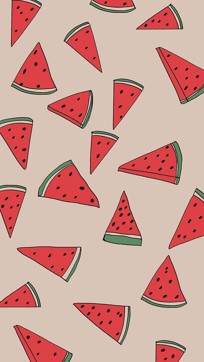 Watermelon iPhone, watermelon slices, black seeds, HD Phone Wallpaper
