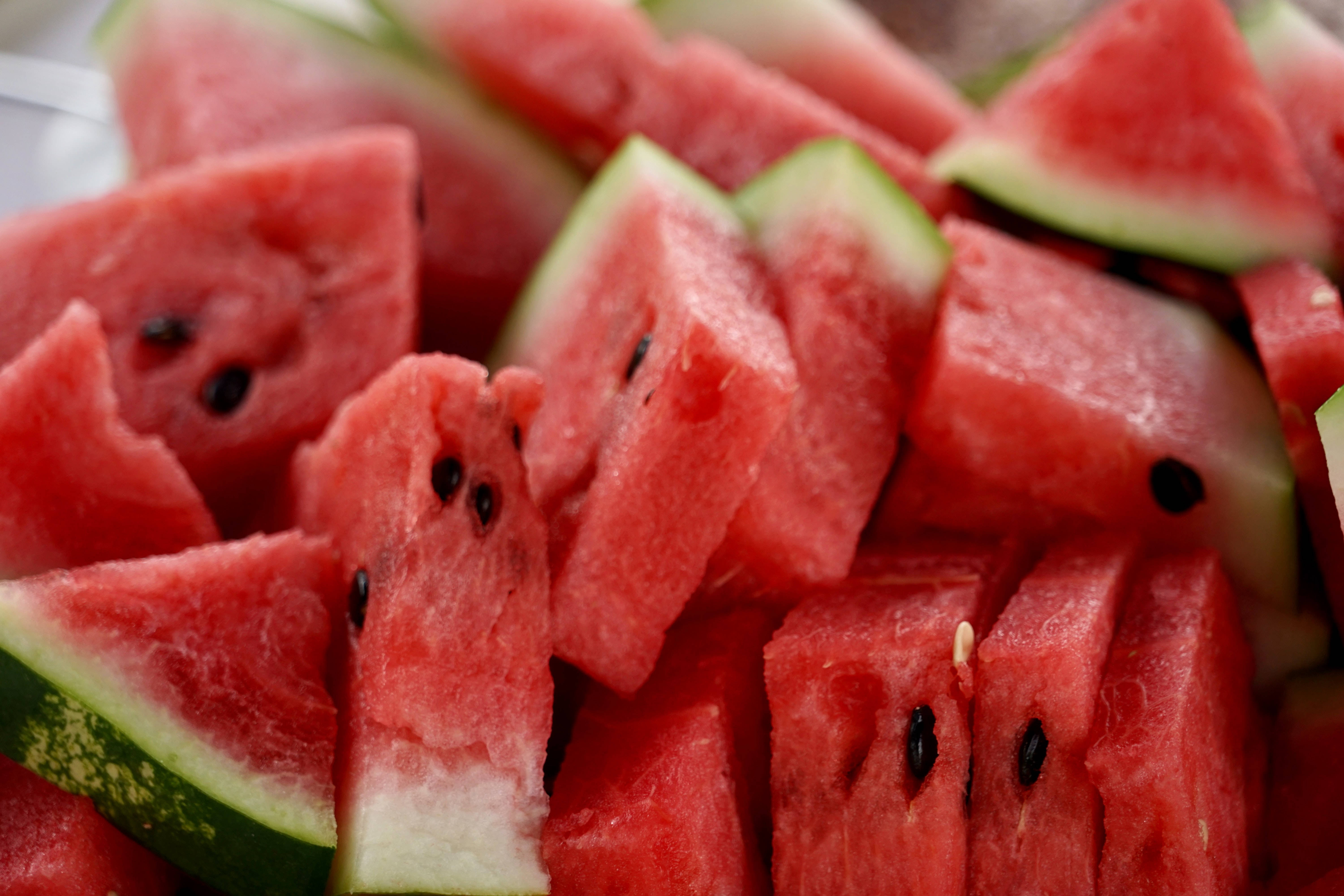 watermelon, red, black seeds, 5K Desktop Wallpaper