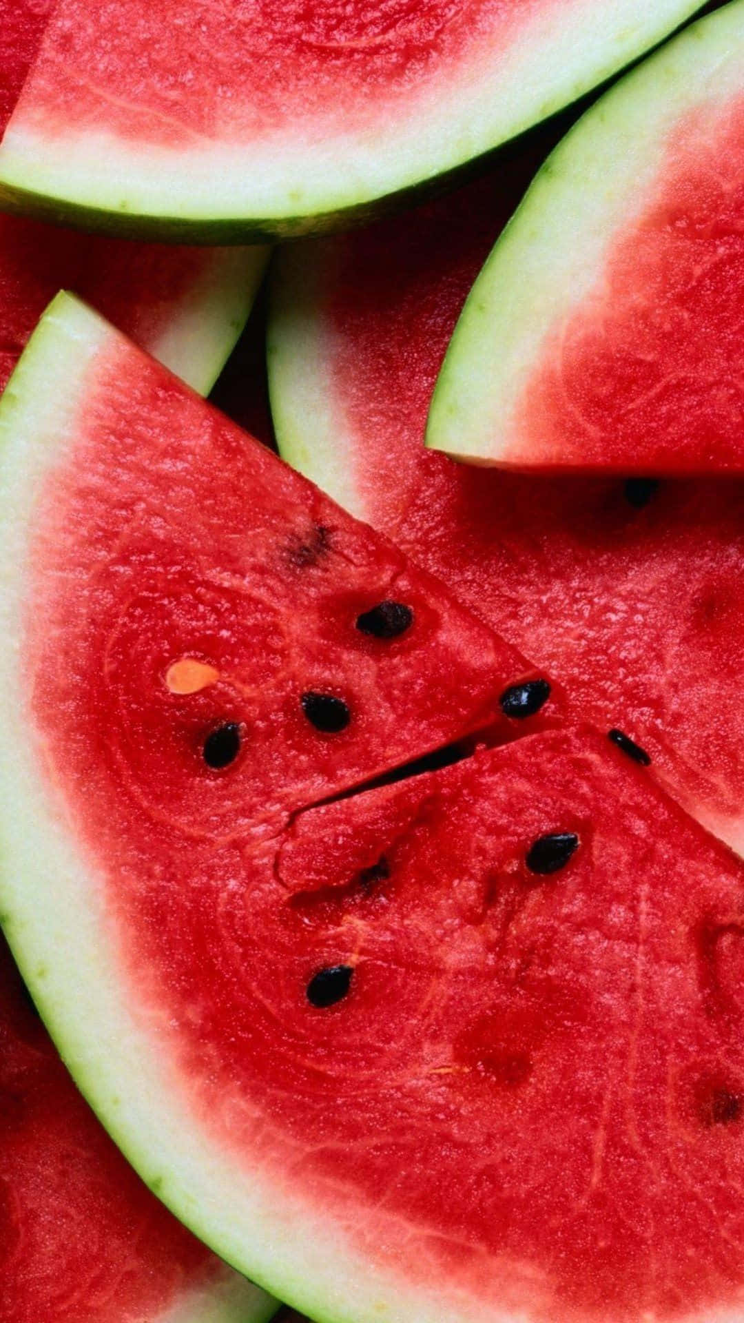 watermelon, red, black seeds, Full HD Phone Wallpaper