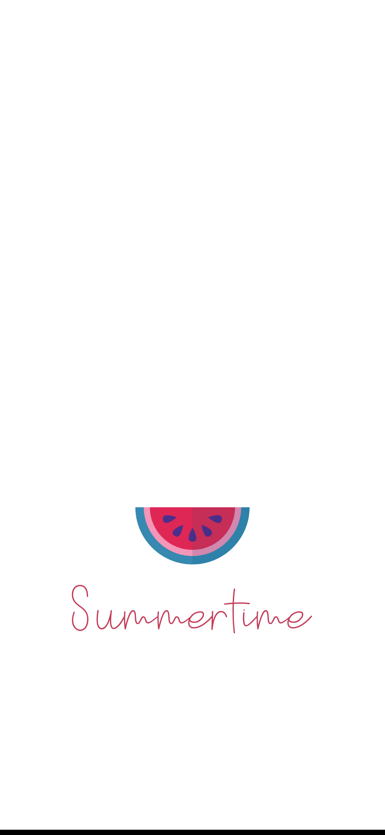 Summer Time iPhone, watermelon slice, pink cursive text, 2K Phone Wallpaper