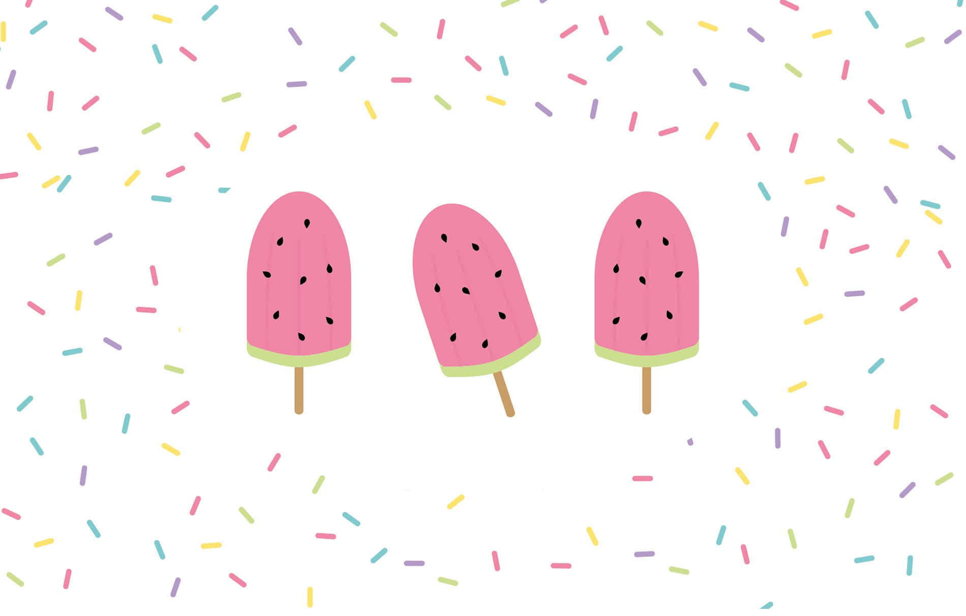 Watermelon Popsicles, pink watermelon, black seeds, HD Desktop Wallpaper