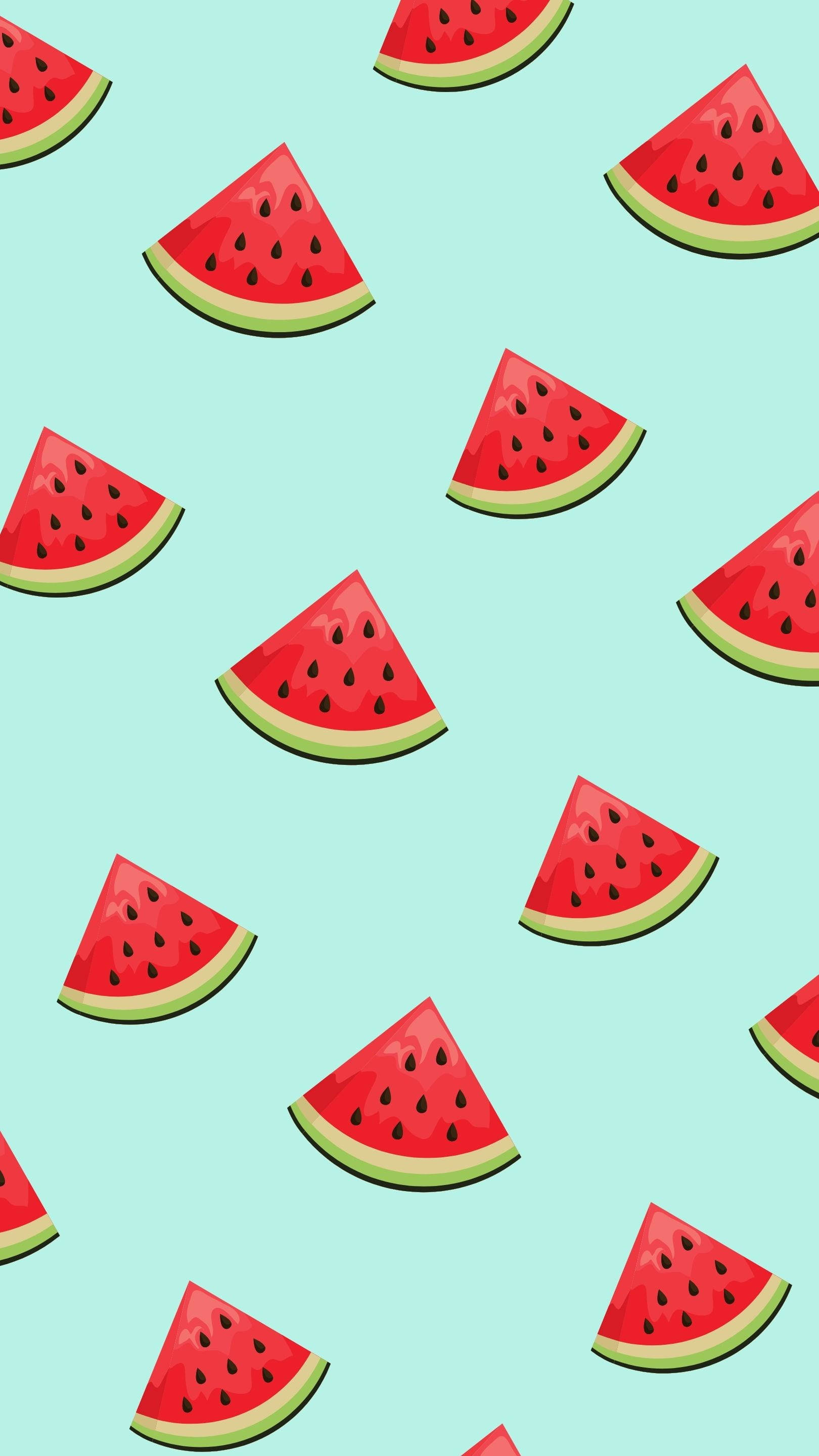 blue watermelon, bright red watermelon slices, black seeds, 2K Phone Wallpaper