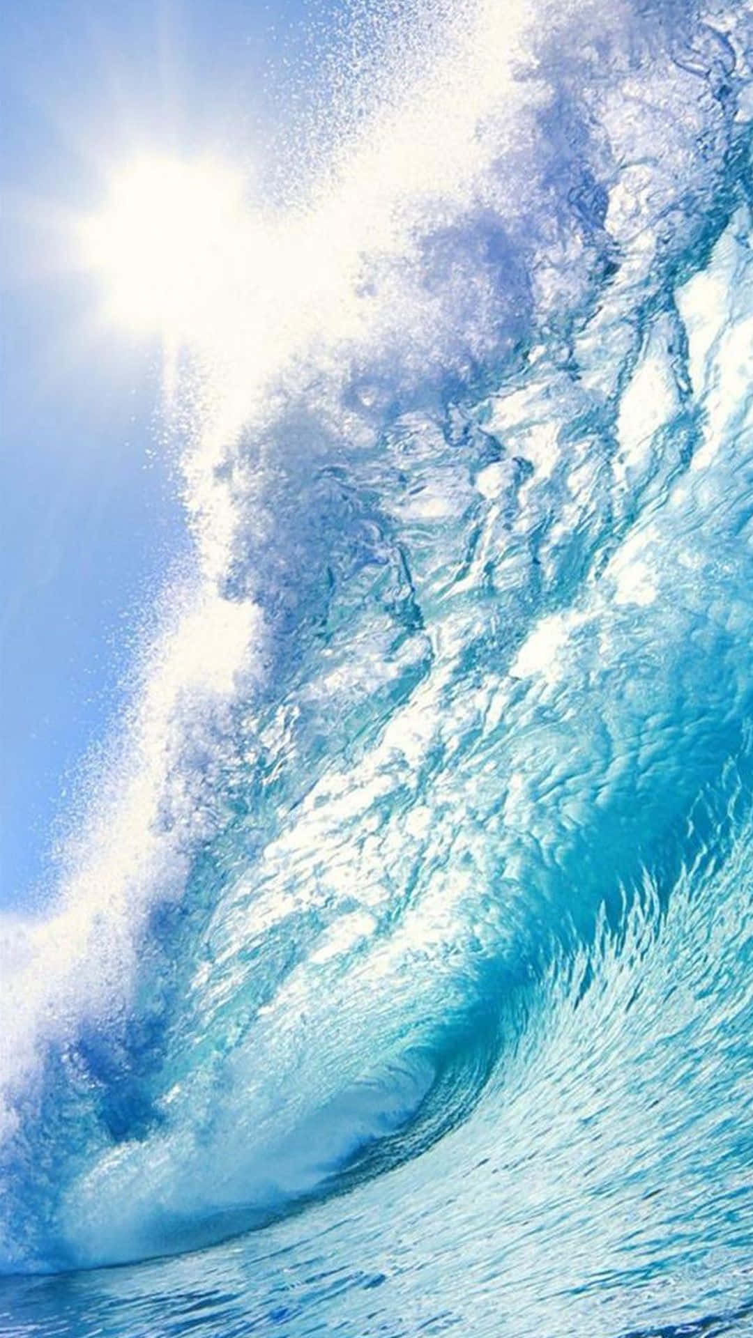 Wave, iPhone, turquoise, Full HD Phone Wallpaper