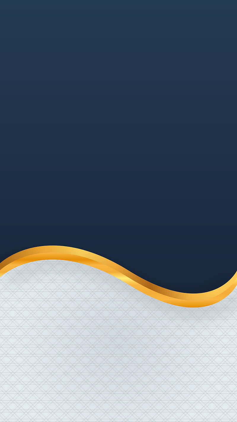 shiny yellow wave, golden wave, navy blue, HD Phone Wallpaper