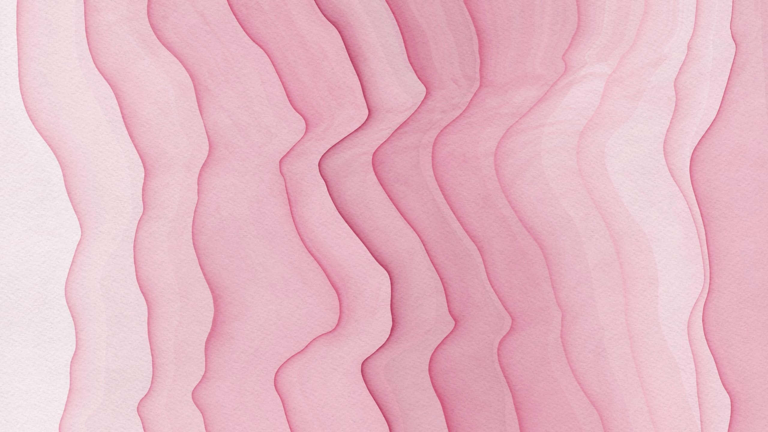 light pink, watercolor waves, gentle undulating layers, 2K Desktop Wallpaper
