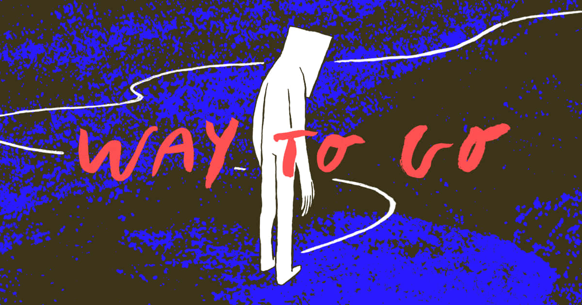 WAY TO GO, white stick figure, bold red text, SD Desktop Wallpaper